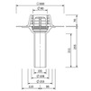 Чертеж Воронка SitaCompact Near для балконов и террас вертикальная, для жидкой гидроизоляции, d - 70 [Артикул: 190590]