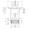 Чертеж Насадка SitaCompact балконная для линейного водоотвода, регулировка высоты 75-105 мм [Артикул: 199040]