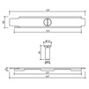 Draft SitaDrain Fastening for footbridge of stainless steel and galvanised steel, 121x20 mm [Code number: 221510 (S)]