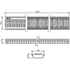Draft SitaDrain Box drain of stainless steel, height 30 mm, footbridge [Code number: 221530]