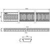 Draft SitaDrain Box drain of galvanized steel, height 30 mm, grating [Code number: 241535]