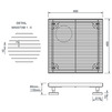 Draft SitaDrain Terra Cover of stainless steel, longitudinal plates, 400x400 mm [Code number: 25404015]