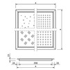 Draft SitaDrain Area frame of stainless steel, longitudinal plates, 450x450 mm [Code number: 25404045]
