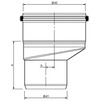 Draft SitaPipe Reduction of stainless steel, d - 110, d1 - 125 [Code number: 70021211]