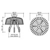 Чертеж Листвоуловитель Sita Allround из полиамида, для воронок с диаметром приемной чаши от 60 до 200 мм [Артикул: E109004]