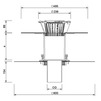 Чертеж Воронка противопожарная SitaFireguard с листвоуловителем, для жидкой гидроизоляции, толщина теплоизоляции 65-210 мм, d - 70 [Артикул: F302790]
