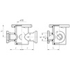 Draft T-piece socket-flange with fire stand, d - 100, d1 - 100 (price on request) [Code number: 12w2345]