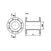 Draft Double flanged spigot FF, d - 50, length 100 mm (price on request) [Code number: 12w0401]