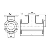 Draft T-piece flanged T, d - 80, d1 - 80, length 280 mm (price on request) [Code number: 12w0579]