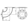 Draft Double flanged bend 90° Q, d - 50 (price on request) [Code number: 12w0811]