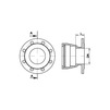 Draft Flanged socket E, d - 125 (price on request) [Code number: 12w1230]