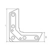 Draft MAYER Ventilation corner, 105x27 mm, metal thickness 1,8 mm, galvanized steel [Code number: 30 0105 0]