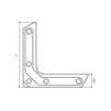 Draft MAYER Ventilation corner, 95x18 mm, metal thickness 1,8 mm, galvanized steel [Code number: 30 0095 0]