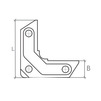 Draft MAYER Ventilation corner, 65x18 mm, metal thickness 1,8 mm, galvanized steel [Code number: 30 0065 0]