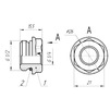 Draft VALTEC Threaded fitting, collector footboard, d - 1/2", d1 - 1/4" [Code number: VTr.585.N.0402]