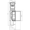 Draft Hutterer Lechner Flush mounted stench hygienic trap for air condition condenstate water for drainage of condensate water to the sewer, DN 32 [Артикул: HL 138NH]