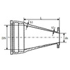 Draft Reducer socket-flange, d - 350, d1 - 250, of high-strength cast iron, molten (GOST) (price on request) [Code number: 13w1293]