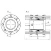 Draft Dismantling joint, d - 1000, PN 16, length 350 mm, cast-iron, with cement-sand coating inside and aluminum/epoxy coating on the outside, zinc-plated (price on request) [Code number: 12w3554]