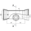 Draft Socket tee, d - 1000, d1 - 300, cast-iron, with cement-sand coating inside and aluminum/epoxy coating on the outside, zinc-plated (GOST) (price on request) [Code number: 12w3442]