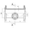 Draft Flange tee, d - 1000, d1 - 300, cast-iron, with cement-sand coating inside and aluminum/epoxy coating on the outside, zinc-plated (GOST) (price on request) [Code number: 12w3468]