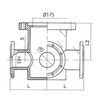 Draft Crosspiece flanged, d - 100, d1 - 100, with fire stand, cast-iron, with cement-sand coating inside and aluminum/epoxy coating on the outside, zinc-plated (GOST) (price on request) [Code number: 12w3984]