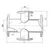 Draft Crosspiece flanged, d - 1000, d1 - 1000, cast-iron, with cement-sand coating inside and aluminum/epoxy coating on the outside, zinc-plated (GOST) (price on request) [Code number: 12w3497]