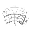 Draft Bend 60˚ socket-plain end, d - 100, cast-iron, with cement-sand coating inside and aluminum/epoxy coating on the outside, zinc-plated, фикс.connection (GOST) (price on request) [Code number: 12w3743]