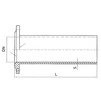 Draft Pipe with flange-plain end, d - 125, length 200 mm, cast-iron, with cement-sand coating inside and aluminum/epoxy coating on the outside, zinc-plated (price on request) [Code number: 12w4205]