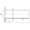 Чертеж Патрубок фланец-гладкий конец, d - 800, длина 1100 мм, с анкером, чугунный, с ЦПП внутри и алюминиевым/эпоксидным покрытием снаружи, оцинк. (цена по запросу) [Артикул: 12w4390]