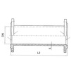 Draft Flange pipe, d - 100, length 100 mm, cast-iron, with cement-sand coating inside and aluminum/epoxy coating on the outside, zinc-plated (price on request) [Code number: 12w4056]