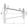 Draft Reducer flange, d - 100, d1 - 80, length 200 mm, cast-iron, with cement-sand coating inside and aluminum/epoxy coating on the outside, zinc-plated (ISO) (price on request) [Code number: 12w4965]