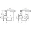 Draft Fire stand flange, d - 100, d1 - 100, corner, cast-iron, with cement-sand coating inside and aluminum/epoxy coating on the outside, zinc-plated (price on request) [Code number: 12w4024]