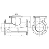 Draft Fire stand flange, d - 450, cast-iron, with cement-sand coating inside and aluminum/epoxy coating on the outside, zinc-plated (price on request) [Code number: 12w4021]