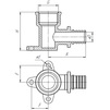 Чертеж Водорозетка надвижная VALTEC, d - 16*2,2, d1 - 3/4" [Артикул: VTm.454.G.001605]