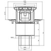 Чертеж Трап Hutterer Lechner, DN - 50/70/100, с сифоном Primus blue (вертикальный выпуск), круглая решетка d - 133 [Артикул: HL 310PrblueR]