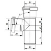 Draft RTP BETA Тройник 67°, d - 110, d1 - 110, PP, gray [Code number: 33481]