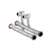 Photo [NO LONGER PRODUCED. REPLACEMENT: 24044] - Geberit Mapress Carbon Steel connector T-piece set for inlet and return flow with screw-in clamp ring, d 22, d1 15 [Code number: 24024]