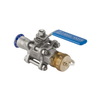 Photo [NO LONGER PRODUCED. REPLACEMENT: 92110] - Geberit Mapress ball valve, NPW, with actuator lever and hose connector, flanged, d 15 [Code number: 92041]
