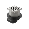 Photo Geberit floor drain horizontal, with  grating made of stainless steel, with inlet funnel made of PP, d63 [Code number: 364.637.00.1]