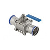 Photo [NO LONGER PRODUCED] - Geberit Mapress ball valve with lever stainless steel, flanged, d 15 [Code number: 53732]