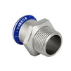 Photo [NO LONGER PRODUCED] - Geberit Mapress Stainless Steel adapter with male thread, FKM, blue, d 15-Rp3/4" [Code number: 50454]