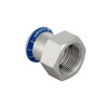 Photo [NO LONGER PRODUCED] - Geberit Mapress Stainless Steel adapter with female thread, FKM, blue, d 15-Rp1/2" [Code number: 50484]