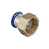 Photo [NO LONGER PRODUCED] - Geberit Mapress Stainless Steel adapter with union nut, FKM, blue, d 15-G 1/2" [Code number: 50652]