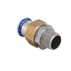 Photo [NO LONGER PRODUCED] - Geberit Mapress Stainless Steel adapter union with male thread, FKM, blue, d 22-R1/2" [Code number: 50566]