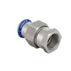 Photo [NO LONGER PRODUCED] - Geberit Mapress Stainless Steel adapter union with female thread, union nut made of CrNi steel, FKM, blue, d 15-Rp 1/2" [Code number: 50631]
