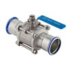 Photo [NO LONGER PRODUCED] - Geberit Mapress ball valve, NPW, with actuator lever, flanged, d 15 [Code number: 50732]
