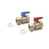 Photo [NO LONGER PRODUCED] - REHAU RAUTITAN set of 2 ball valves, made of brass, for manifold, d - 1" [Code number: 12692621001 / 269 262 001]