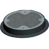 Photo Wavin Tegra 1000 NG cast iron cover with concrete filling, 2 bolts, D400/-/770 [Code number: 22986544]