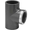 Photo Wavin PVC Pressure Pipe systems T-branch fitting 90° with female thread, PVC-U, PN10, d1 - 50, d2 - 1 1/2" [Code number: 20126915]