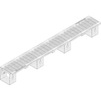 Photo Hauraton DACHFIX STANDARD Channel type 2 DP, with mesh grating MW 30/10, 1000x139x110 - 160 mm (price on request) [Code number: 60180]